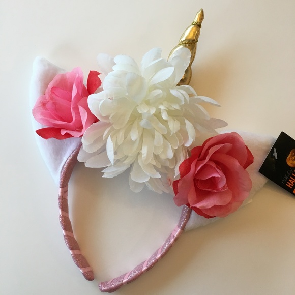 Girls Unicorn Floral Headband Mythical Fairy 3yr+ - Picture 1 of 4